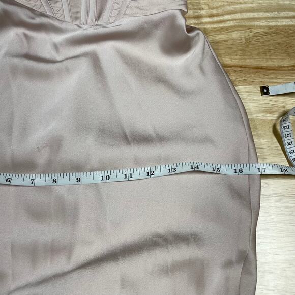 House of CB London NWT Myrna Cowl Neck Corset Slip Dress Crystal Satin Size XS+ - Picture 9 of 15